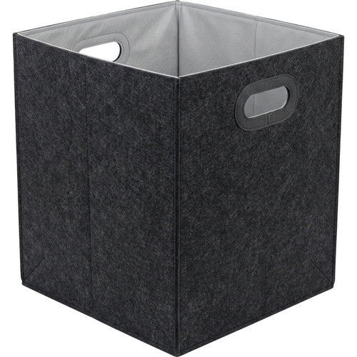 Zivno Tall Square Felt Foldable Storage Basket 45 cm Charcoal - Product view