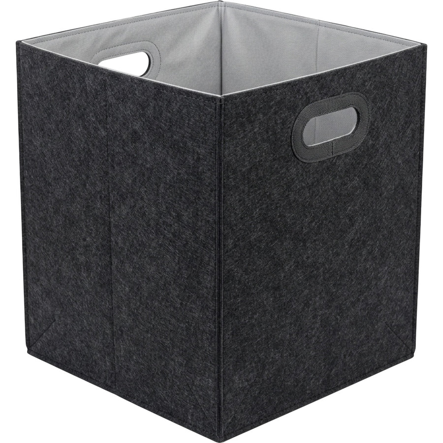 Zivno Tall Square Felt Foldable Storage Basket 45 cm Charcoal